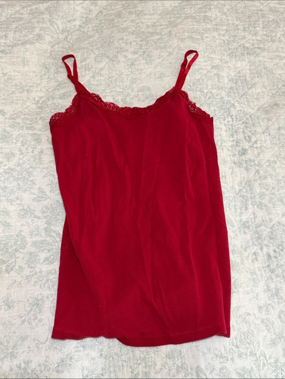 Faded Glory Red Lace-Trim Camisole
